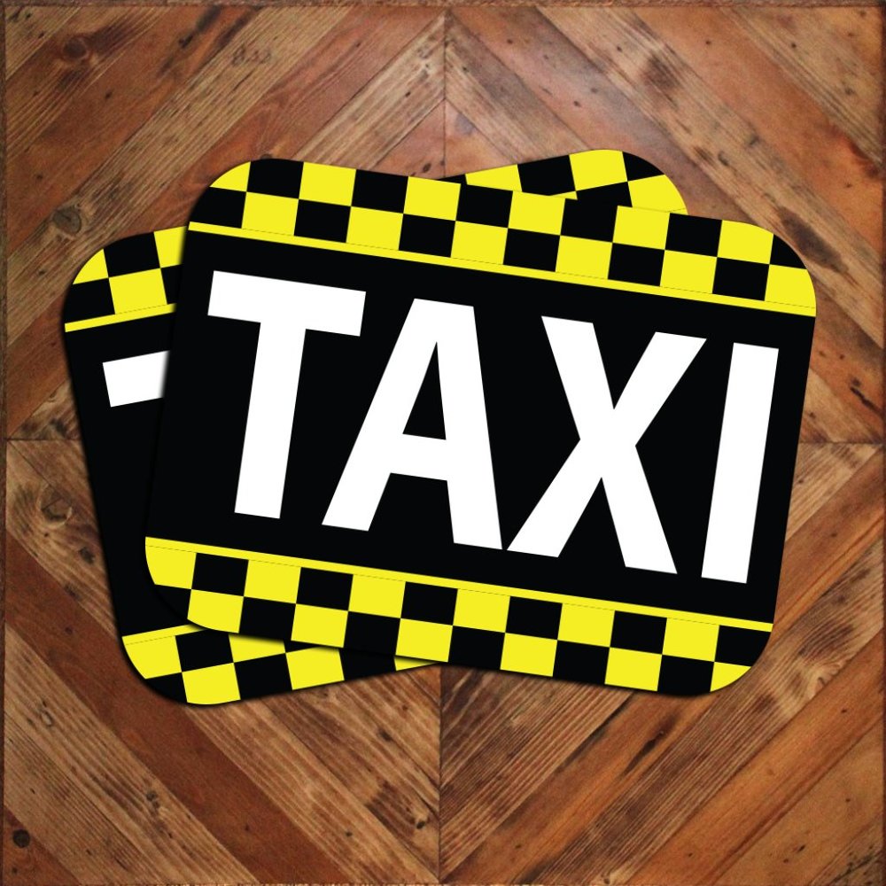 Pair (2) Of Taxi Service Car Magnets 9x12 Generic Transportation Driver Signage